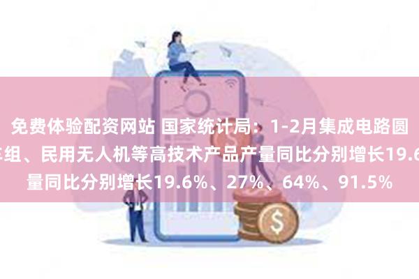 免费体验配资网站 国家统计局：1-2月集成电路圆片、工业机器人、动车组、民用无人机等高技术产品产量同比分别增长19.6%、27%、64%、91.5%