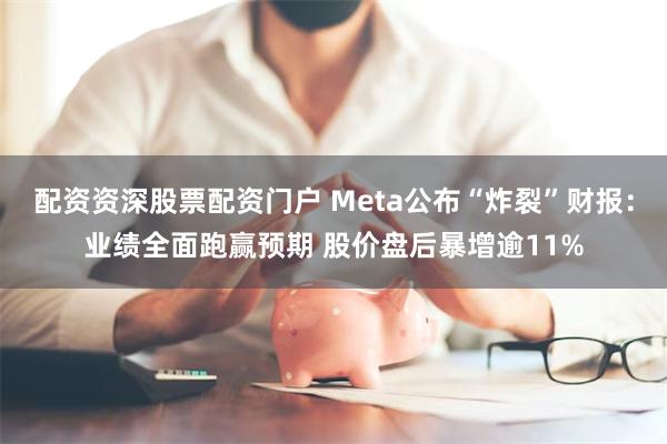 配资资深股票配资门户 Meta公布“炸裂”财报：业绩全面跑赢预期 股价盘后暴增逾11%